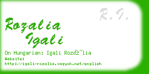 rozalia igali business card